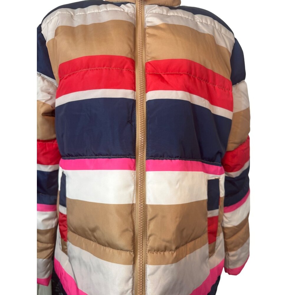 2/$30 NWT St. John's Bay Medium Striped Puffer Jacket Multicolor - Picture 7 of 15
